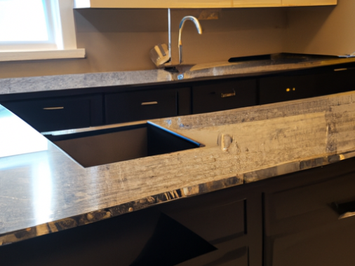 black countertop kitchen