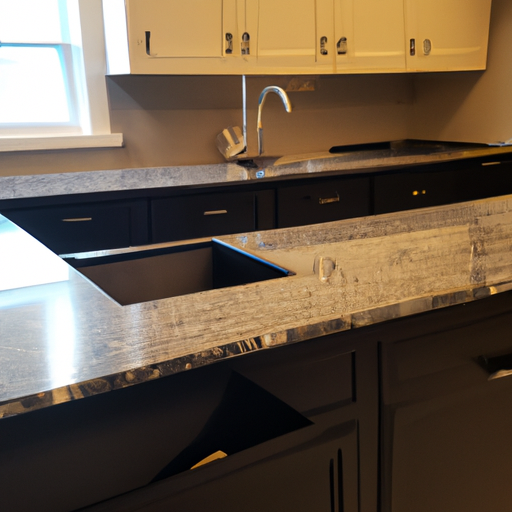 black countertop kitchen