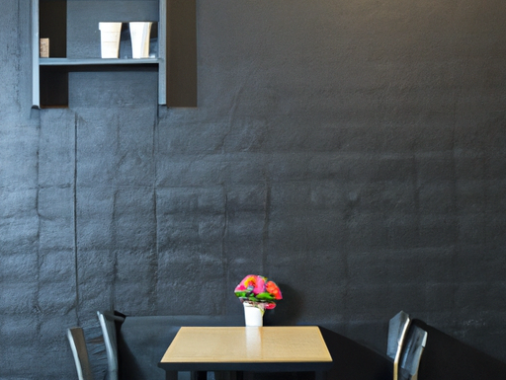 black wall dining room