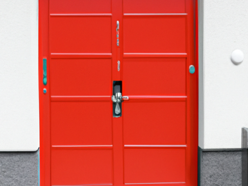 modern red front door