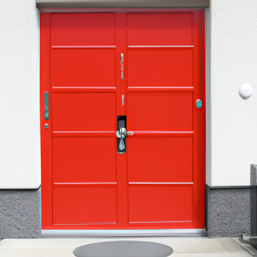 modern red front door