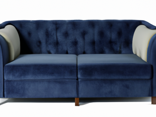 blue velvet sofa