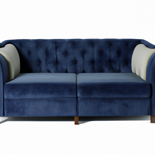 blue velvet sofa