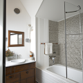 mid century modern bathroom