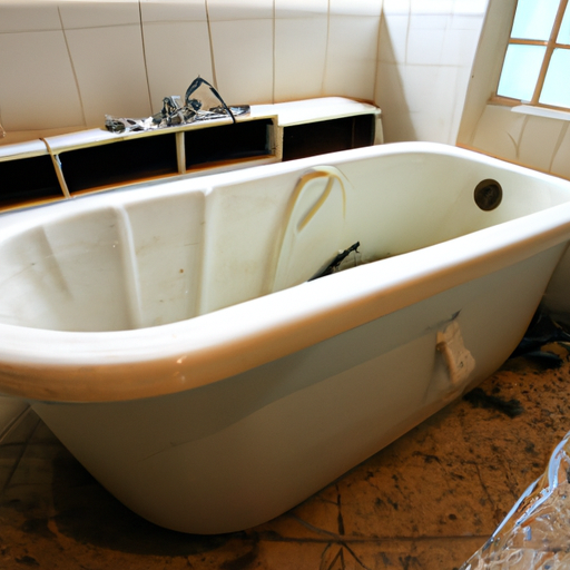 sunken bathtub