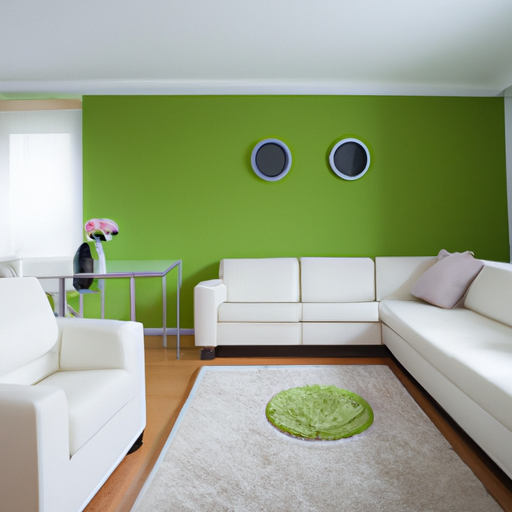 modern green living room
