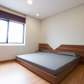 bedroom dark wood floor