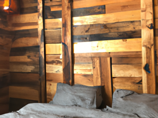 reclaimed wood wall bedroom