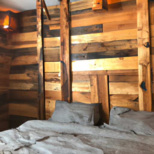 reclaimed wood wall bedroom