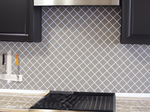 black backsplash kitchen