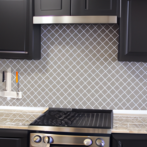 black backsplash kitchen