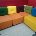 multi colored couches