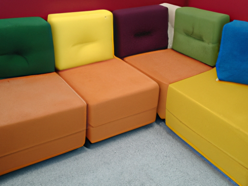 multi colored couches