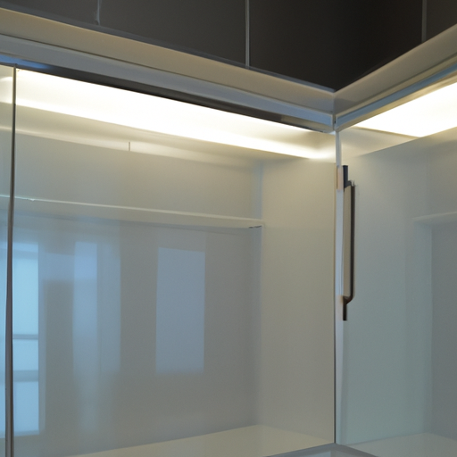 kitchen cabinets with frosted glass
