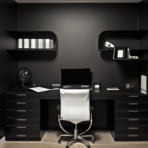 black home office