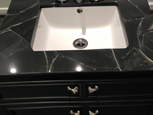 black bathroom vanity