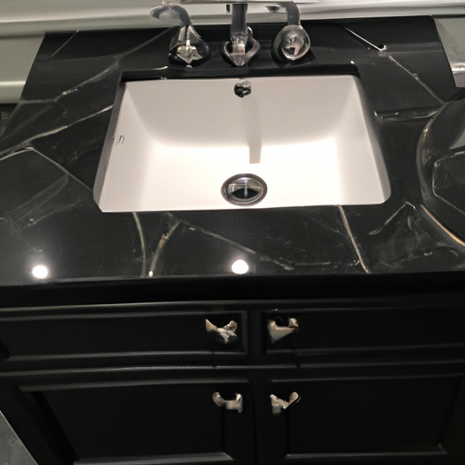 black bathroom vanity