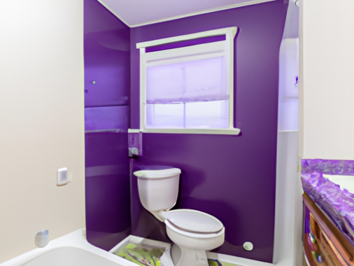 small purple bathroom