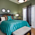 modern emerald green bedroom