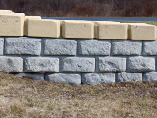 cinder block retaining wall